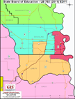 Omaha Board of Education color map