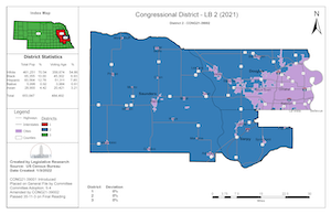 Nebraska congressional district 2 map