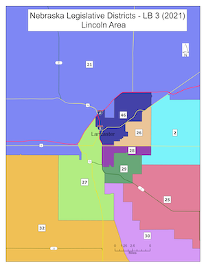 Lincoln area color map